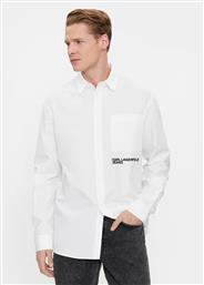 Karl Lagerfeld Ανδρικό Πουκάμισο Μακρυμάνικo Λευκό από το Modivo