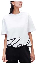 Γυναικείο T-shirt Λευκό με Στάμπα Karl Lagerfeld