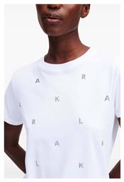 Rhinestone Karl T-Shirt White Karl Lagerfeld