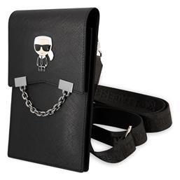 Saffiano Metal Ikonik Sock & Pouch έως 7'' Μαύρο Karl Lagerfeld