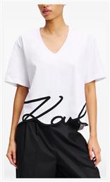 Signature T-Shirt Λευκό Karl Lagerfeld
