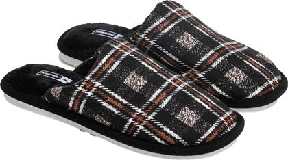 Καρό ανδρικές παντόφλες - Μαύρο - Issue Fashion