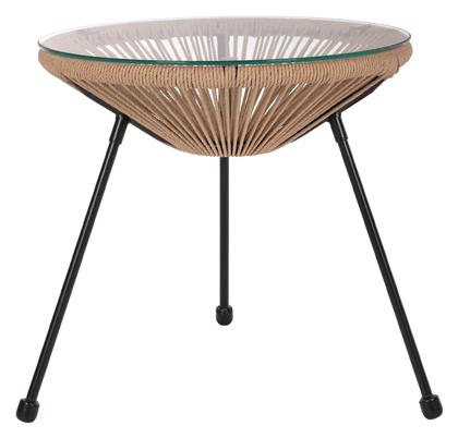 Καθιστικού Allegra 47x47x45εκ. Μαύρο - HomeMarkt