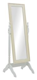 Καθρέπτης Malone Inart Mdf Λευκή Αντικέ Απόχρωση 55x50x160εκ 55x50x160 - Pakketo