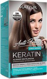 Kativa Keratin Anti-Frizz Xpert Repair Straightening Σετ Θεραπείας Μαλλιών με Κερατίνη για Ισιωτική, με Σαμπουάν και Μάσκα 3τμχ