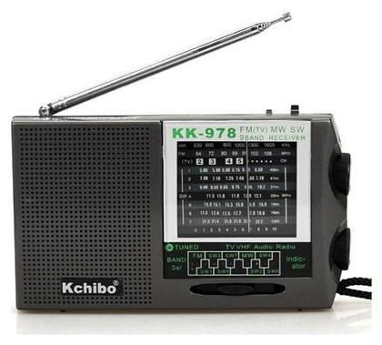 ΚΚ-978 Φορητό Ραδιόφωνο Μπαταρίας Μαύρο Kchibo