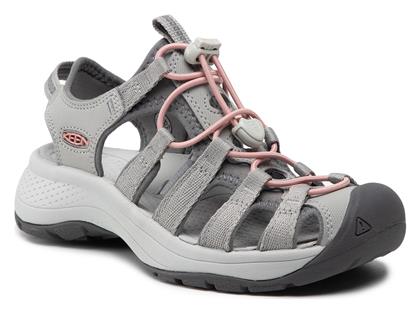 Astoria West Δερμάτινα Γυναικεία Σανδάλια Sporty Grey/Coral Keen