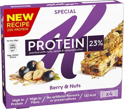 Kellogg's Special K Protein Μπάρα με 23% Πρωτεΐνη & Γεύση Berry & Nuts 4x28gr Κωδικός: 31358510