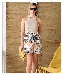 Γυναικεία Φούστα Παραλίας Beige, Black, Warm Brown Kentia