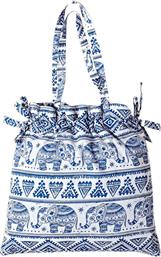 Kentia Maitai 232 Υφασμάτινη Τσάντα Θαλάσσης με Ethnic σχέδιο Μπλε