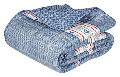 Smith Κουβερλί Υπέρδιπλο Βαμβακερό 01 Blue 230x250cm Kentia