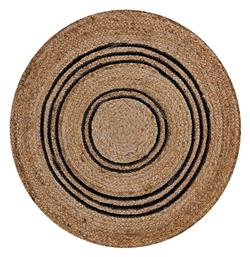 Yute Χαλί Στρογγυλό Καλοκαιρινό από Γιούτα 234 Beige / Black Kentia