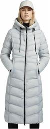 Ingram Shine Μακρύ Γυναικείο Puffer Μπουφάν για Χειμώνα Γκρι Khujo