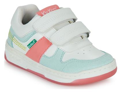 Παιδικά Sneakers με Σκρατς για Κορίτσι Λευκά Kickers