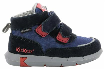 Παιδικό Sneaker High Junibo με Σκρατς για Αγόρι Navy Μπλε Kickers
