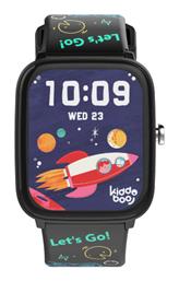 Παιδικό Smartwatch 2.0 με Λουράκι από Καουτσούκ/Πλαστικό Μαύρο Kiddoboo