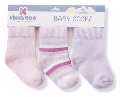 Παιδικές Κάλτσες Baby Socks Μωβ 3 Ζευγάρια Kikka Boo