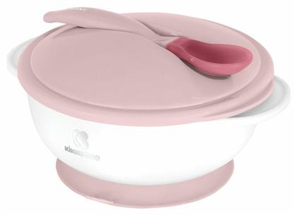 Παιδικό Σετ Φαγητοδοχείου Heat Sensing Spoon από Πλαστικό Ροζ 2τμχ Kikka Boo