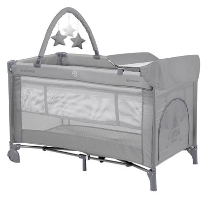 So Gifted Plus Παρκοκρέβατο 2 Επιπέδων με Αλλαξιέρα & Στρώμα Γκρι 65x125cm Kikka Boo