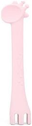 Βρεφικό Κουτάλι Giraffe από Σιλικόνη Pink Kikka Boo