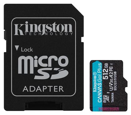 Canvas Go Plus microSDXC 512GB Class 10 U3 V30 A2 UHS-I Kingston