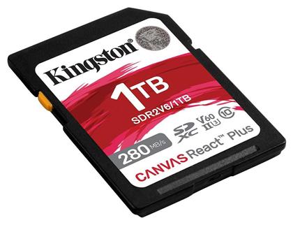 Canvas React Plus V60 SDXC 1TB Class 10 U3 V60 UHS-II Kingston