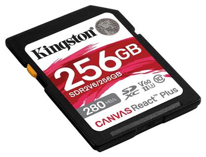 Canvas React Plus V60 SDXC 256GB Class 10 U3 V60 UHS-II Kingston