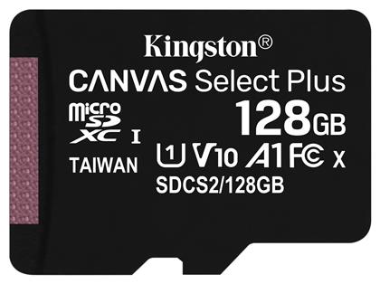 Canvas Select Plus microSDXC 128GB Class 10 U1 V10 A1 UHS-I Kingston