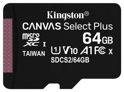 Canvas Select Plus microSDXC 64GB Class 10 U1 V10 A1 UHS-I Kingston