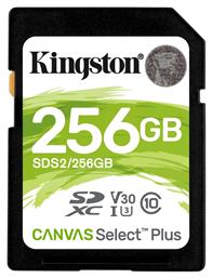Canvas Select Plus SDXC 256GB Class 10 U3 V30 UHS-I Kingston