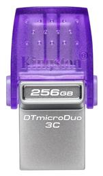 DataTraveler MicroDuo 3C 256GB USB 3.2 USB-A & USB-C Μωβ Kingston