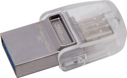 Kingston DataTraveler microDuo 3C 32GB USB 3.1 Stick με σύνδεση USB-A & USB-C Ασημί από το e-shop