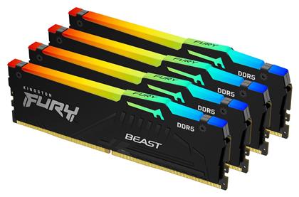 Fury Beast RGB 128GB DDR5 με 4 Modules (4x32GB) Kingston