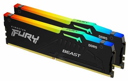 Fury Beast RGB 16GB DDR5 με 2 Modules (2x8GB) Kingston