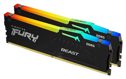 Fury Beast RGB 16GB DDR5 με 2 Modules (2x8GB) Kingston