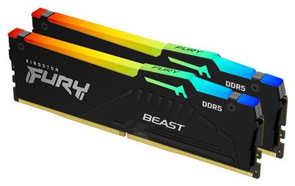 Fury Beast RGB 32GB DDR5 με 2 Modules (2x16GB) Kingston