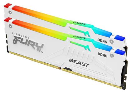 Fury Beast RGB 32GB DDR5 RAM με 2 Modules (2x16GB) και Ταχύτητα 5600 για Desktop Kingston