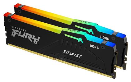 Fury Beast RGB 64GB DDR5 με 2 Modules (2x32GB) Kingston