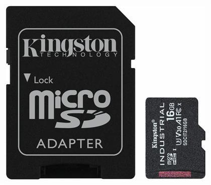 Industrial microSDHC 16GB Class 10 U3 V30 A1 UHS-I Kingston