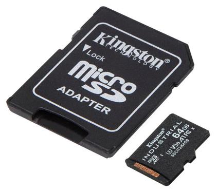 Industrial microSDXC 64GB Class 10 U3 V30 A1 UHS-I Kingston