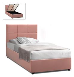 Kingston Μονό με Αποθηκευτικό Χώρο για Στρώμα 100x200cm Ροζ - Megapap από το Designdrops