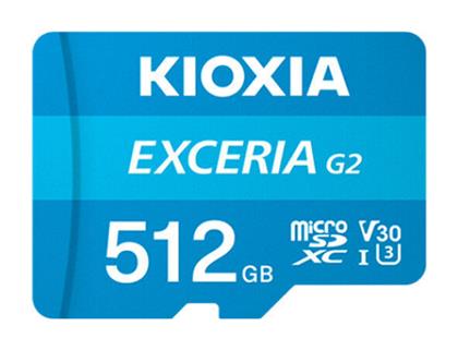 Exceria G2 microSDXC 512GB Class 10 U3 V30 UHS-II Kioxia
