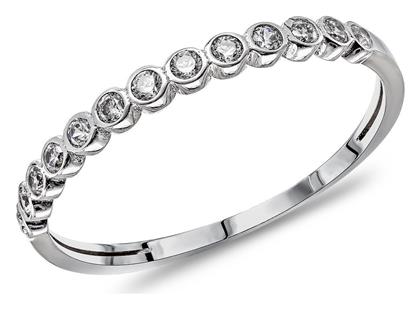 Γυναικείο Δαχτυλίδι Μισόβερο Λευκόχρυσο 14Κ Kiriakos Gofas