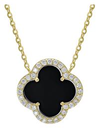 Κολιέ από Επιχρυσωμένο Ασήμι με Ζιργκόν Kiriakos Gofas