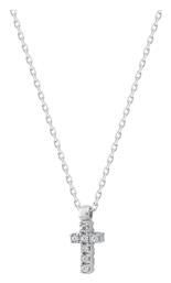 Λευκόχρυσος Σταυρός Με Αλυσίδα 14K Kiriakos Gofas