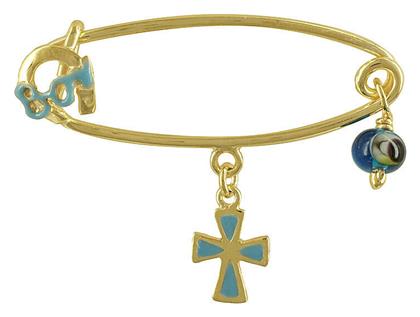 Παιδική Παραμάνα Νεογέννητο από Επιχρυσωμένο Ασήμι Kiriakos Gofas