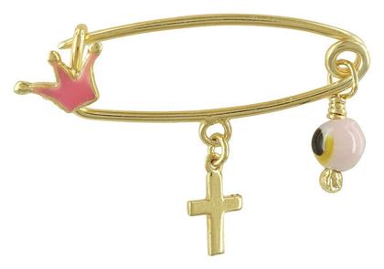 Παιδική Παραμάνα Νεογέννητο από Επιχρυσωμένο Ασήμι για Κορίτσι Kiriakos Gofas