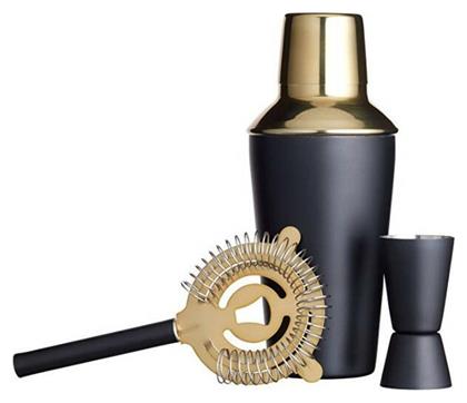 Σετ Cocktail Shaker, Μεζούρα Και Σουρωτήρι Cocktail 35.03022 3τμχ Kitchen Craft