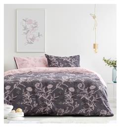 Σετ Σεντόνια Μονά με Λάστιχο 100x200x30εκ. Grunge Rose / Gray Kocoon