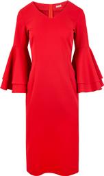 ΚΟΚΚΙΝΟ ΚΟΜΨΟ MIDI ΦΟΡΕΜΑ - 407689 από το Style Icon Boutique
